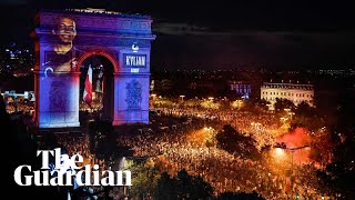 Macron dabbing and crowds roaring France crowned World Cup champions [upl. by Nhabois]