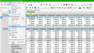 Zeilen undoder Spalten fixieren in Calc  LibreOffice 6 German [upl. by Nettie]