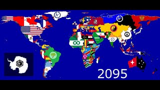 空想未来地図  The World in the next 200 years Future of the Earth Flag Timeline 2021  2220 EVERY YEAR [upl. by Anerhs]