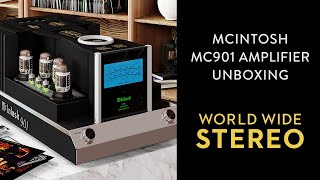 Unboxing amp Review of the McIntosh MC901 Dual Mono Amplifier [upl. by Boccaj488]