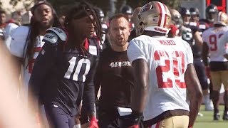 Texans DeAndre Hopkins fights 49ers Jimmie Ward at joint practice [upl. by Lashonde416]