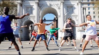 Huge Epic Flash Mob in Marble Arch London [upl. by Dnaltiac]