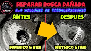 🔩TRUCO  REPARAR ROSCA DAÑADAdel mismo diámetro😍 [upl. by Astri]