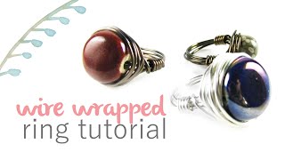 Wire Wrapped Ring Tutorial  Easy Jewellery Making [upl. by Miarhpe]