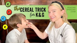 The Cereal Trick for K and G by Peachie Speechie [upl. by Wat]