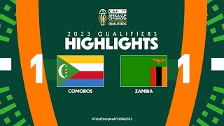 Comoros 🆚 Zambia  Highlights  TotalEnergiesAFCONQ2023  MD6 Group H [upl. by Vasily]