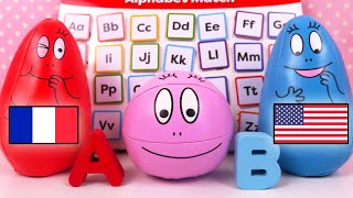 Apprendre lalphabet en Anglais 🇺🇸 et en Français 🇫🇷 avec Barbapapa [upl. by Anirtep501]