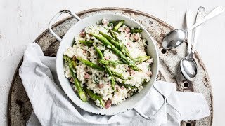 Risotto mit grünem Spargel I FOODBOOM [upl. by Ardnoed]