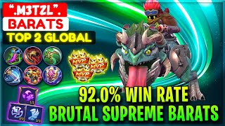 920 Win Rate Brutal Supreme Barats  Top 2 Global Barats  “M3tzl”  Mobile Legends Gameplay [upl. by Anaidirib]