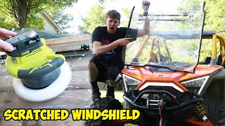 How To Remove Scratches From A Side By Side Windshield [upl. by Bertolde]