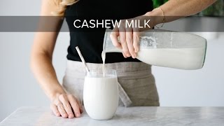 HOW TO MAKE CASHEW MILK  dairyfree vegan nut milk [upl. by Soutor77]