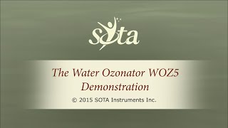 SOTA Water Ozonator  Model WOZ5  Demonstration [upl. by Ahlgren]