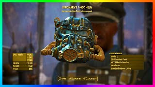 Fallout 4  LEGENDARY Power Armor Location amp Guide  quotVISIONARYS HELMquot Power Armor Tutorial [upl. by Nhtanhoj]