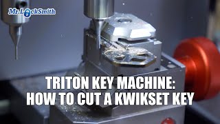 How To Cut A Kwikset Key Triton Key Machine  Mr Locksmith™ Video [upl. by Aerbas89]