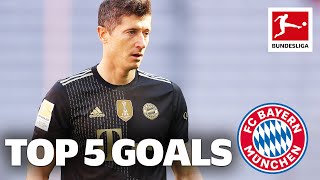 Robert Lewandowski  Top 5 Goals All Time • FC Bayern München [upl. by Halas]