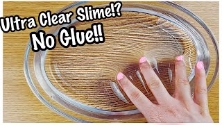 How To Make The Easiest No Glue Clear Slime [upl. by Lleirbag]