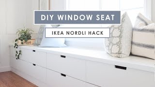 DIY Window Seat with Ikea Nordli Hack [upl. by Keifer99]