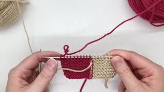 Knitting Intarsia Colorwork in Garter Stitch [upl. by Roland]