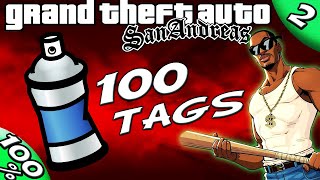 GTA San Andreas 2 ALL Spray Tags Locations 100 Walkthrough [upl. by Brett552]