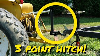 3 Point 2quot Receiver Trailer Hitch Category 1 Tractor Tow Hitch bolted to Drawbar DIY [upl. by Nimesay632]