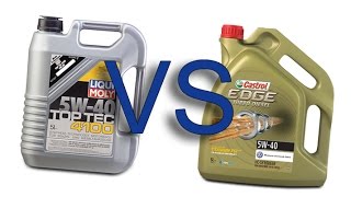 Liqui Moly Top Tec 4100 5W40 vs Castrol EDGE fst Titanium 5W40 [upl. by Glover]