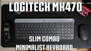 Logitech MK470 Wireless Keyboard  Mouse  Slim Combo  Silent Minimalist setup  Samsung tab s5e [upl. by Aisetal450]