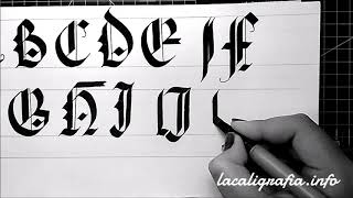 Tutorial Caligrafía Gótica Mayúsculas ✅ [upl. by Icam]