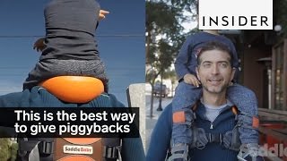 This is the best way to give kids piggyback rides [upl. by Airbmac]