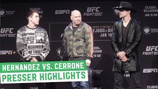 Donald Cerrone vs Alex Hernandez Press Conference Back amp Forth Highlights  UFC on ESPN1 [upl. by Ardnoik596]