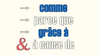 expression de la cause  comme  parce que  grâce à [upl. by Netti]