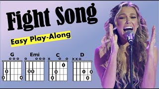 Fight Song Rachel Platten Guitar Chord and Lyrics PlayAlong Chart [upl. by Mackoff754]