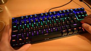 Review Aukey  Mechanische Tastatur KMG7 mit LED Beleuchtung [upl. by Tegdirb]