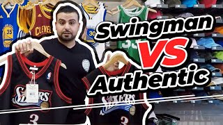 Mitchell amp Ness Swingman VS Authentic NBA Jersey Review [upl. by Bradleigh27]