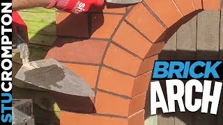 Bricklaying  Building Brick Arch feature [upl. by Ed]