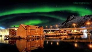 Aurora Borealis TimeLapse of the Northern Lights in Svolvær Lofoten Norway [upl. by Yramliw]