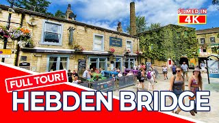 HEBDEN BRIDGE  4K Walk around Hebden Bridge in West Yorkshire England  Virtual Walk [upl. by Mcwilliams]