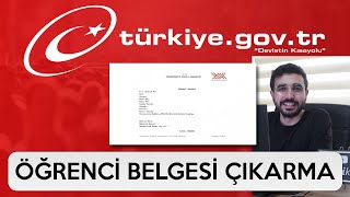 EDevlet Öğrenci Belgesi Çıkarma  Tüm Okullar İçin  İlkokul Lise Üniversite [upl. by Kcirneh]