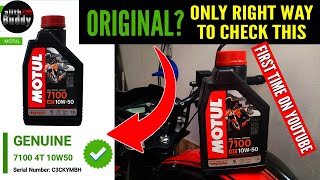 Genuine Motul Oil or Fake Only Right way to Check This [upl. by Buyse]