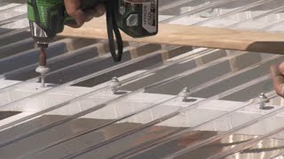 How to Install Corrugated Polycarbonate Roofing  Mitre 10 Easy As DIY [upl. by Alletsirhc]