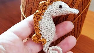 Cavalluccio marino alluncinetto tutorial crochet step by step [upl. by Picco50]