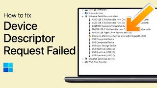 How To Fix Unknown USB Device Windows 11  Device Descriptor Request Failed [upl. by Dnomra]