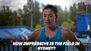 2018 Sydney PreTournament Interview  Garbiñe Muguruza [upl. by Vanny984]