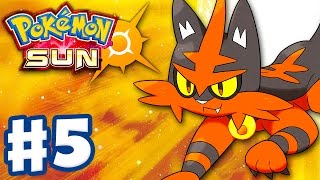 Pokemon Sun and Moon  Gameplay Walkthrough Part 5  Litten Evolves Torracat Nintendo 3DS [upl. by Treacy]