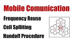 Mobile Communication  Frequency Reuse  Cell Splitting  Handoff Procedure [upl. by Nwadahs]