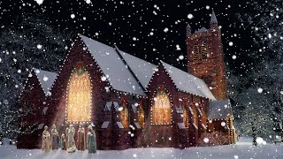 Christmas Eve Ambience  Relaxing Christmas Church and Falling Snow Sounds [upl. by Peh]