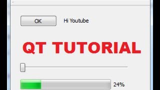 QT C GUI Tutorial 3 Qt Signal and slots QSlider and QProgressBar [upl. by Alrats]