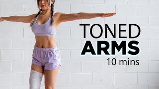 10 Mins Toned Arms Workout  No Equipment [upl. by Utica]