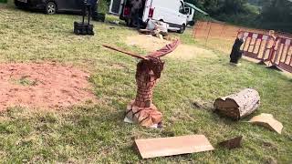 A fabulous range of wooden sculpture at Caerleon festival 2024 [upl. by Orhtej]