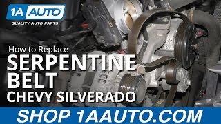 How to Replace Serpentine Belt 1419 Chevy Silverado [upl. by Nade]