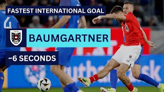 Fastest International Goal  Baumgartner  6 Seconds [upl. by Valentia]